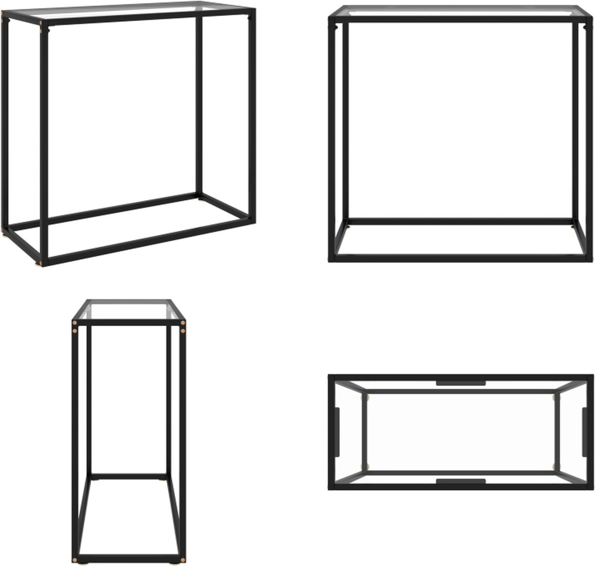 vidaXL Wandtafel 100x35x75 cm gehard glas transparant vidaXL Wandtafel 100x35x75 cm gehard glas transparant