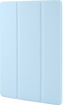Mobigear Tablethoes geschikt voor Samsung Galaxy Tab A9 Plus (2023) Hoes TPU,Kunstleer | Mobigear Tri-Fold Gel Bookcase - Blauw