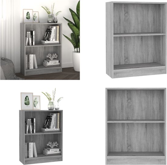 vidaXL Boekenkast 100x24x63 cm bewerkt hout sonoma eikenkleurig
