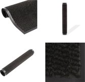 vidaXL Droogloopmat rechthoekig getuft 90x150 cm zwart - Deurmat - Deurmatten - Droogloopmat - Droogloopmatten