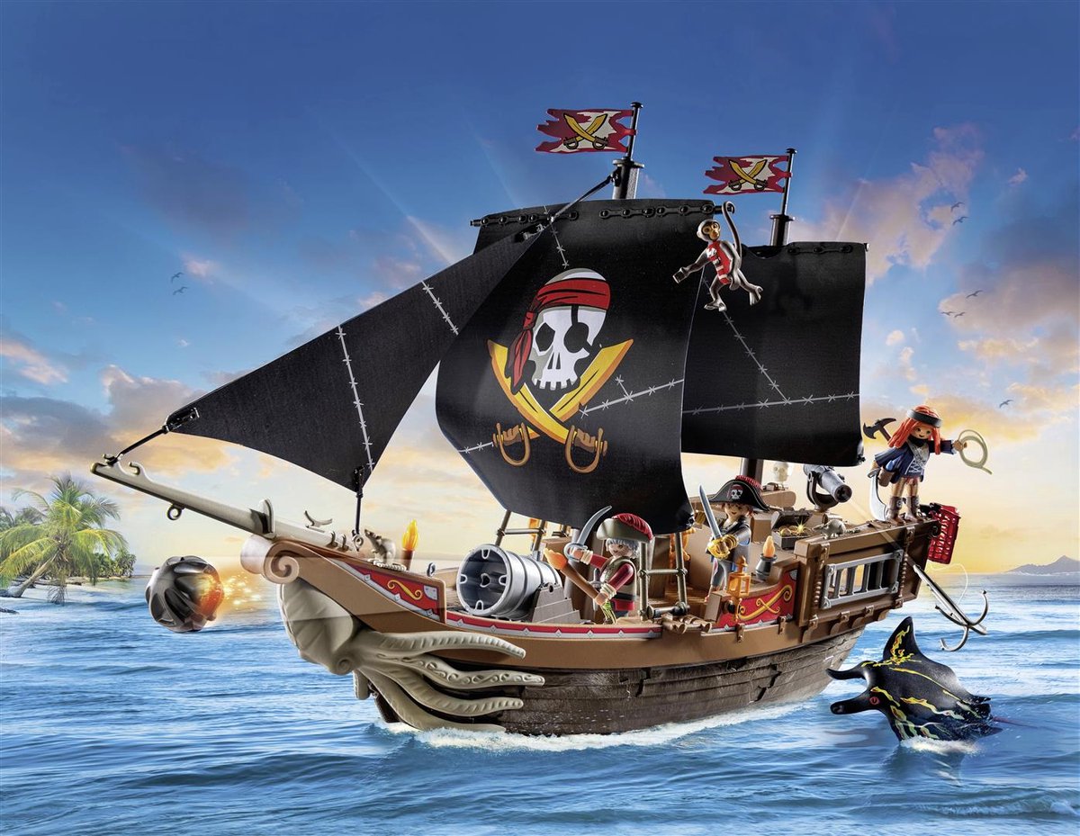 PLAYMOBIL Pirates Groot piratenschip - 71530 — afbeelding 6