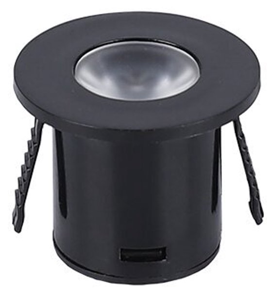Set van 8 12V 3W – Mini LED Inbouwspot – Zwart – Verzonken – Verandaverlichting – IP65 voor buiten – 2700K – Warm wit
