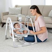 Babyschommel - Muziekfunctie - 2-1 Design - Schommelstoel - Babystoel - Opvouwbare Babyschommel - Luxe Babyschommel