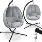 Chaise suspendue de Luxe avec cadre + rembourrage de siège doux, coussin d'assise et de dossier