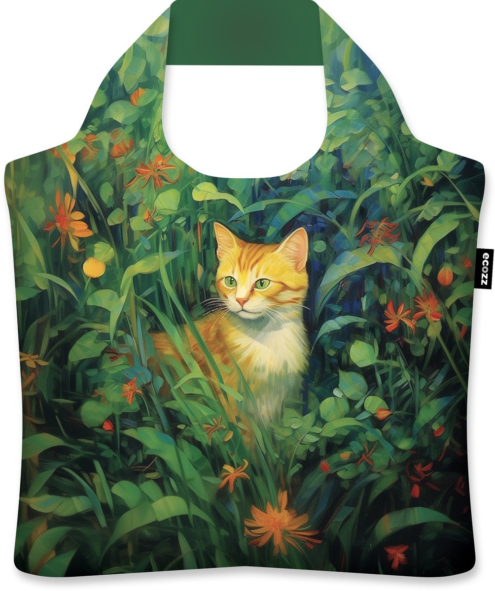 Ecozz tas cat in the garden - L Hanes - met rits - 46x41cm