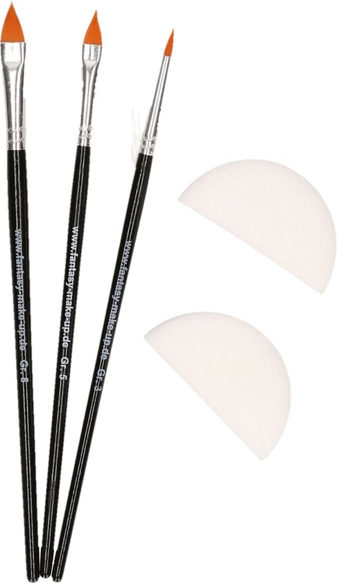 Fantasy Make-up Schmink penselen en sponsjes - schminkset