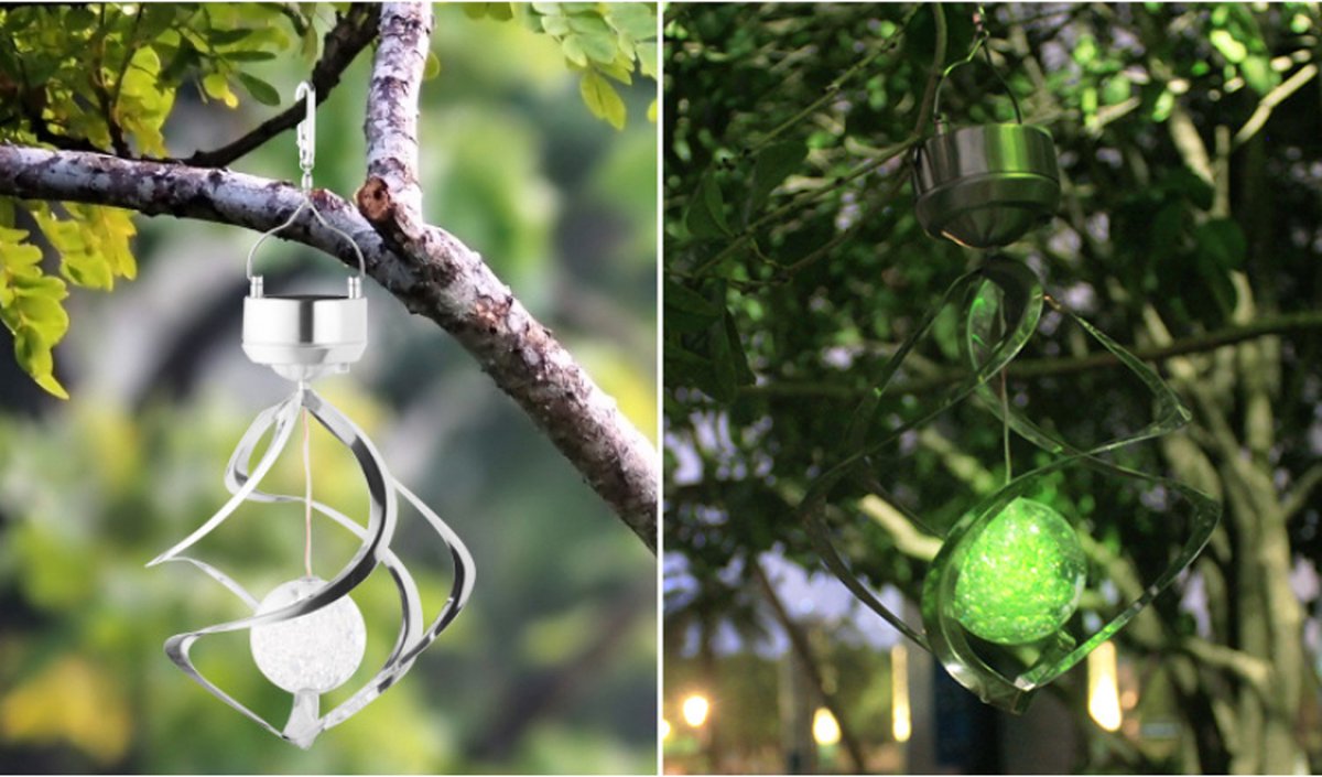 Solar hangende RGB lantaarn voor tuin