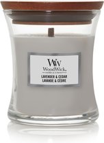 WoodWick Geurkaars Mini Lavender & Cedar 85 gr - Moederdag cadeau