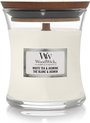 Woodwick White Tea & Jasmine Mini Candle - Geurkaars