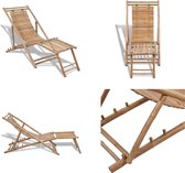 vidaXL Chaise de patio avec repose-pieds Bambou - Chaise longue - Chaises longues - Chaise longue - Chaises longues
