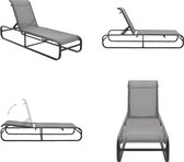 vidaXL Chaise longue aluminium et textilène - Chaise longue - Chaises longues - Chaise longue - Chaises longues