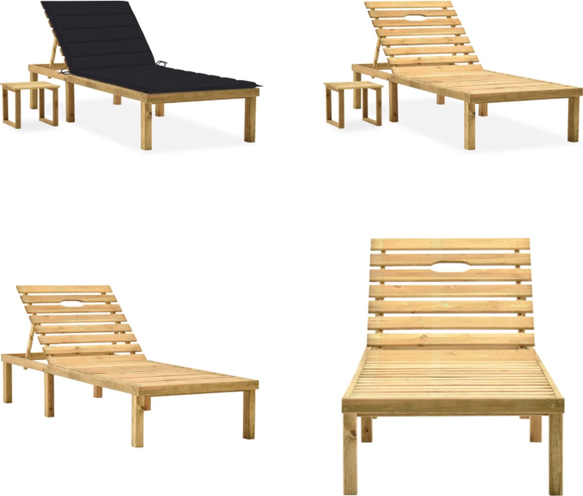 vidaXL Houten Tuinpad - 300 x 50 cm - Groen geïmpregneerd