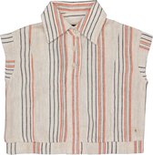 Levv meisjes mouwloze blouse Miep aop Taupe Stripe