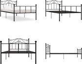 vidaXL Bedframe metaal zwart 90x200 cm - Bedframe - Bedframes - Eenpersoonsbed - Eenpersoonsbedden
