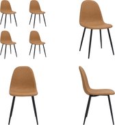 vidaXL Chaises de salle à manger 4 pcs 45x54-5x87 cm Simili cuir Marron clair - Chaise de salle à manger - Chaises de salle à manger - Chaise de salle à manger - Chaises de salle à manger