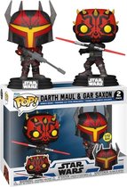 Funko Pop! Star Wars: The Clone Wars - Darth Maul & Gar Saxon Glow-in-the-Dark