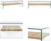 vidaXL Salontafel 98x45x31 cm Verre trempé Transparent - Table basse - Tables basses basses - Table basse - Tables Tables