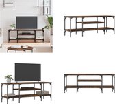 vidaXL Tv-meubel 121x35x45 cm bewerkt hout en ijzer gerookt eikenkleur - Tv Meubel - Tv Meubels - Tv Wandmeubel - Tv Tafel