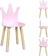 stoel, kroondesign, roze, voor kinderen, kinderkamer, meubels,