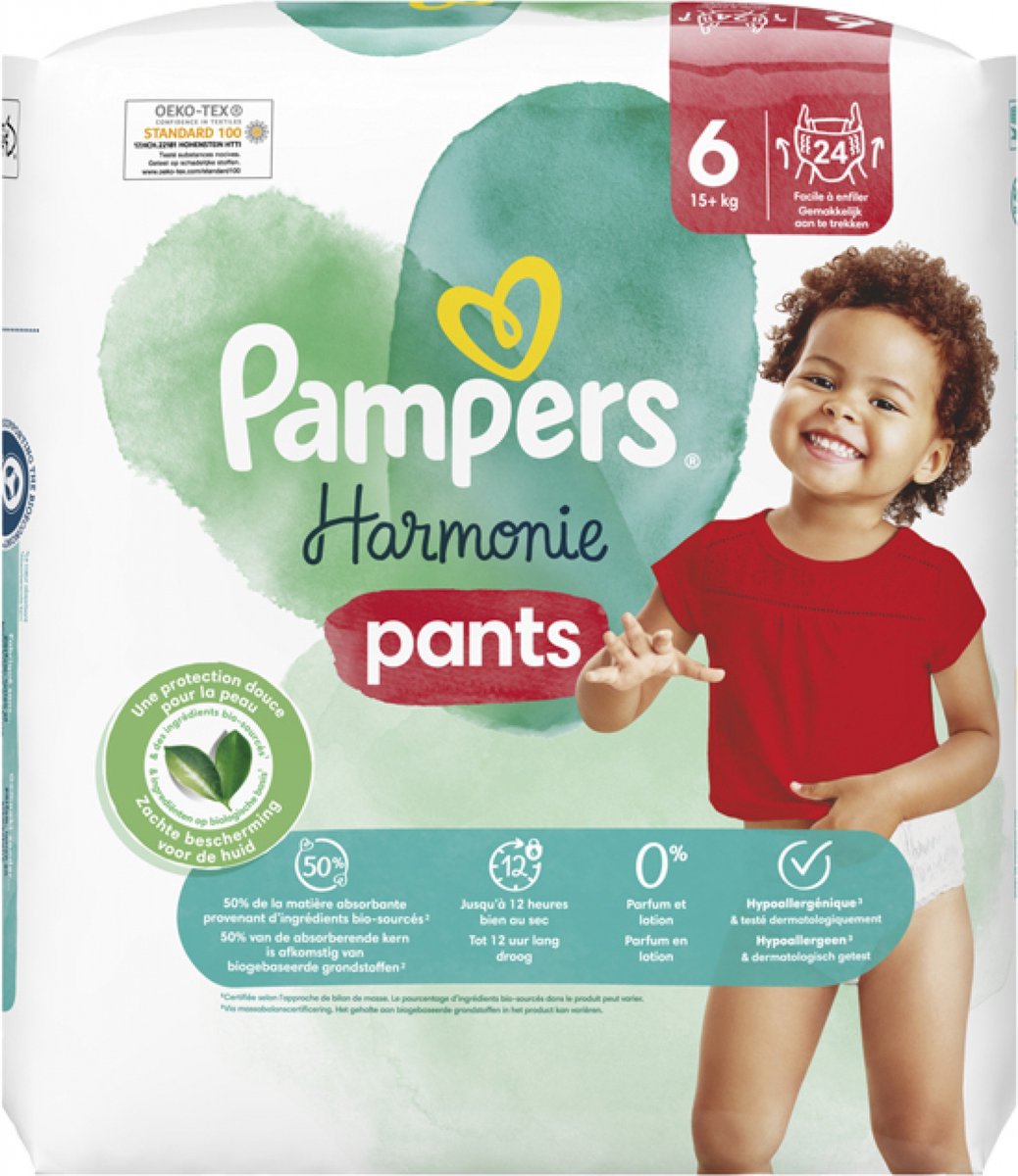 Goedkoopste Pampers Harmonie 24 Luiers Maat 6 (15 kg en