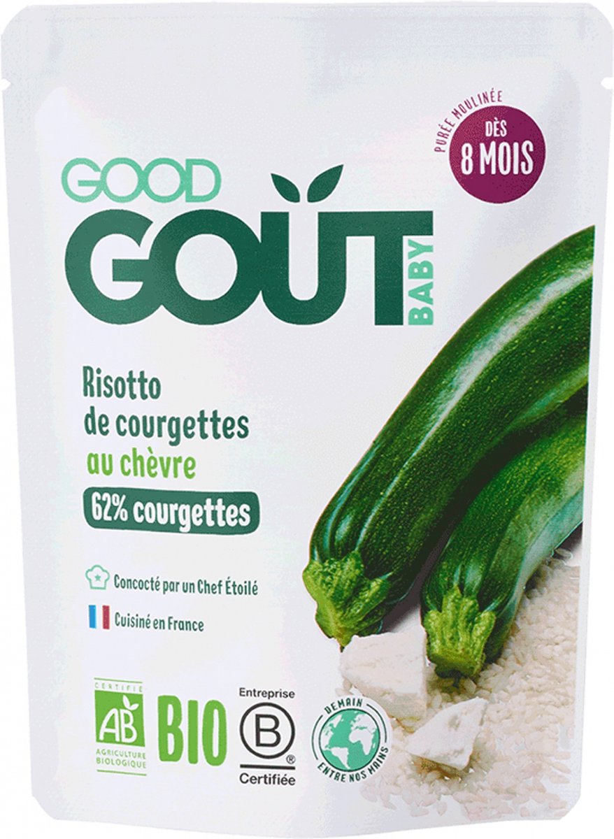 Goedkoopste Good Goût Courgetterisotto met Biologische Geitenkaas van 8 Maanden 190 g