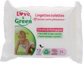 Love & Green Lingettes de Toilette 55 Lingettes