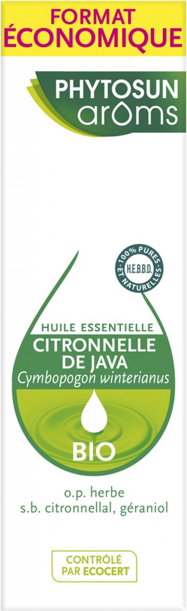 Goedkoopste Phytosun Arôms Citroengras Etherische Olie Java (Cymbopogon Winterianus) Biologisch 30 ml