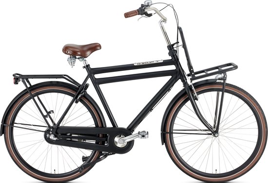 Vélo de transport Popal Daily Dutch Basic+ N3 VB - Vélo de ville - Homme - 61 centimètres - Zwart mat