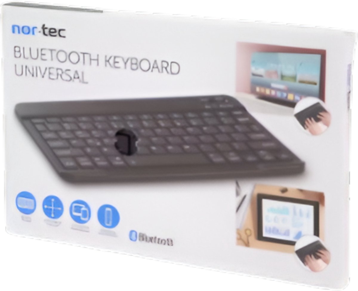 vNor-Tec Universeel Mini-Toetsenbord - Draadloos Gemak met Bluetooth en USB
