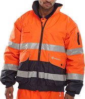 Beeswift Bomberjack - Oranje/Marineblauw - Maat XL
