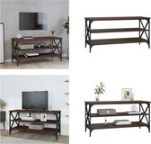 vidaXL Tv-meubel 100x40x50 cm bewerkt hout bruineikenkleurig - Tv-kast - Tv-kasten - Tv-meubel - Hifi-meubel