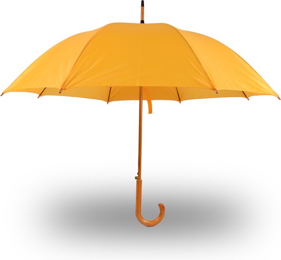 Queen Maxima Geïnspireerde Royale Gele Paraplu voor Volwassenen | Handmatig en Opvouwbaar | 98cm Diameter - Windproof