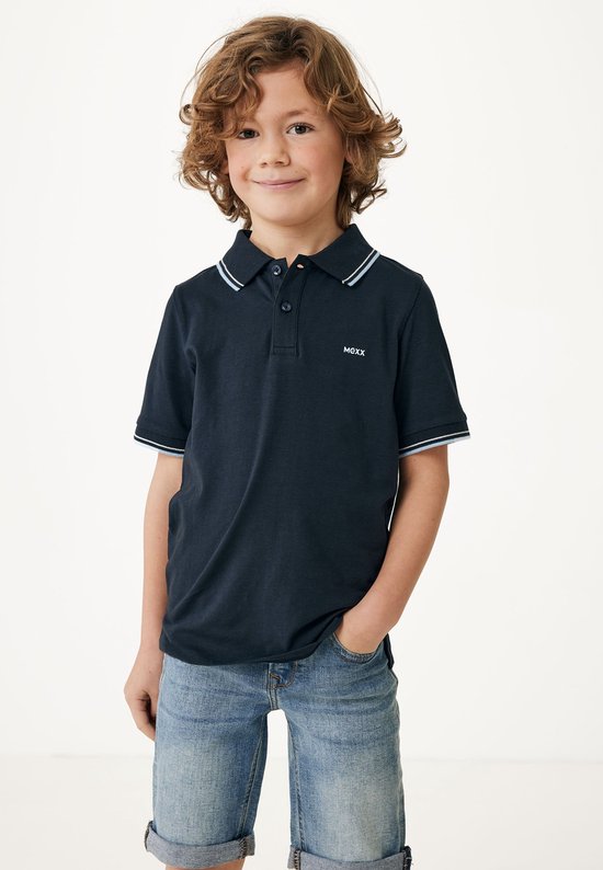 Basic Polo With Tipping Jongens - Navy - Maat 134-140