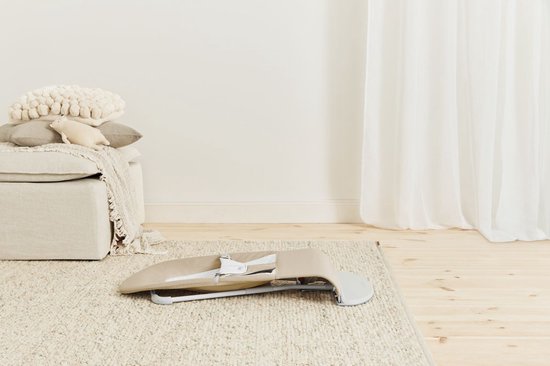 BabyBjörn Wipstoel Balance Soft - Geweven-Jersey - Beige-Grijs - Ergonomisch - Verstelbaar - Inklapbaar — afbeelding 3