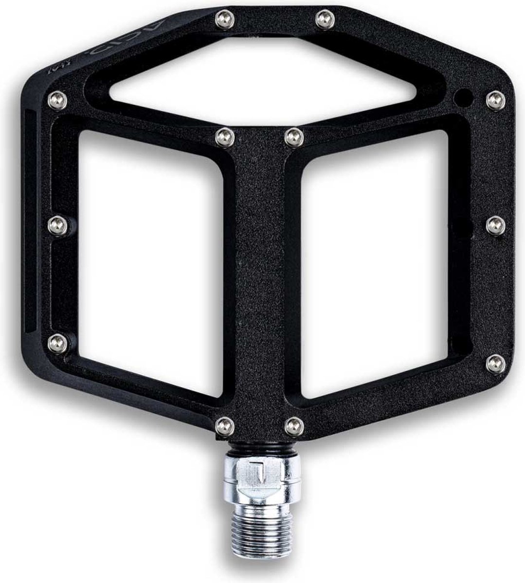 ACID Pedalen Flat A3-ZP R - Grote voetafdruk - Aluminium - Anti-Slip Compact-mechanisme - L115xB100 mm - Zwart