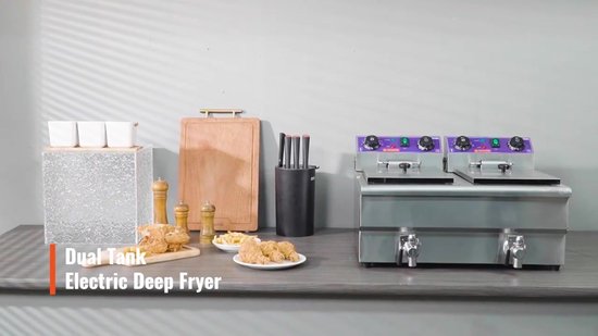 Euromax elektrische dubbele friteuse, 10390K - Beuk Horeca