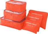 Pathsail® Packing Cubes Set 6-Delig - Bagage Organizers - Koffer organizer set - Oranje