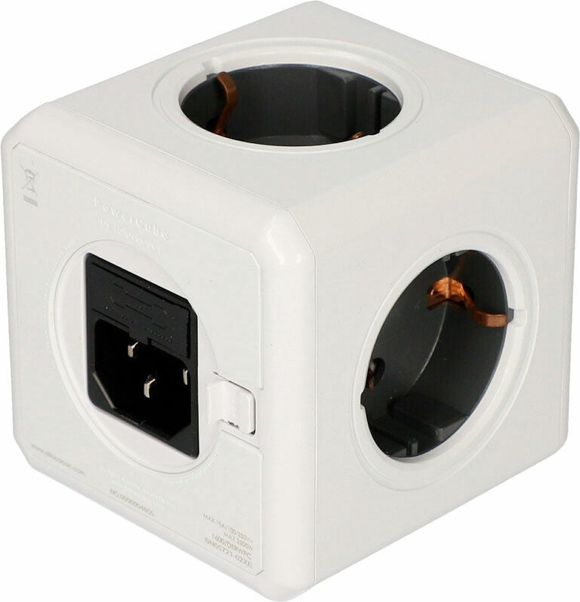 Universele Reisadapter Allocacoc PowerCube Wit