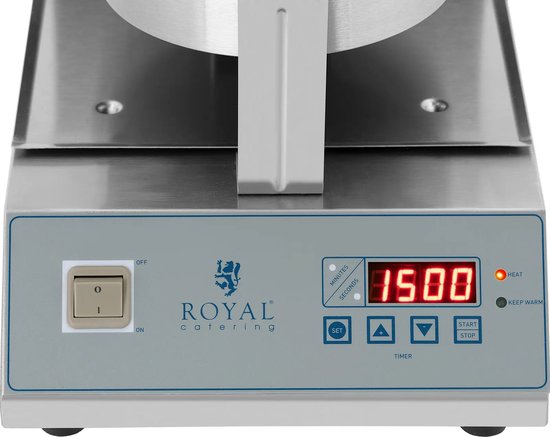 Wafelijzer LED - draaibaar - 1300 W - Royal Catering — afbeelding 5