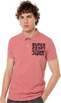 Superdry Poloshirt Applique Classic Fit Polo M1110349a Mid Pink Grit Mannen Maat - L