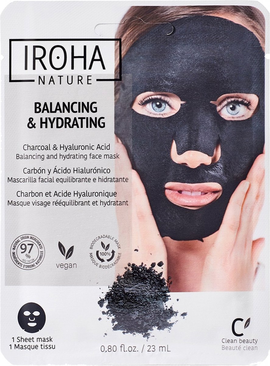 Goedkoopste Gezichtsreiniger Detox Charcoal Black Iroha