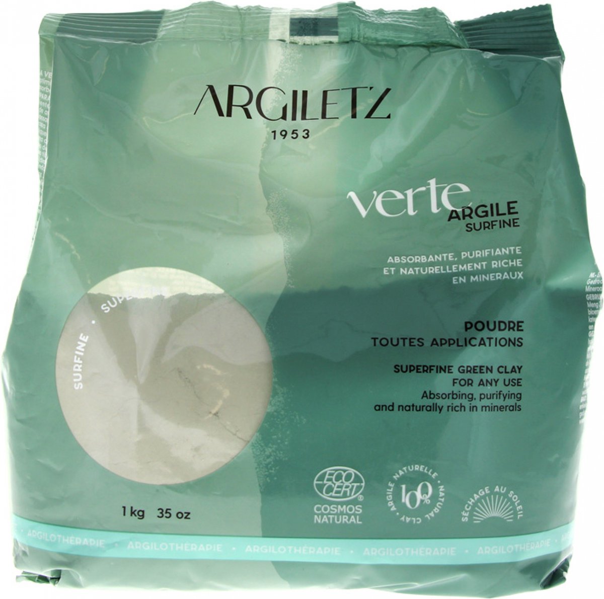Goedkoopste Argiletz Klei Groen Superfijn 1KG
