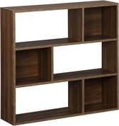 étagère Réglable Furinno Bibliothèque 3 Niveaux Furinno Jaya - Étagères Réglables - Noyer - 62x102x24 Cm Meuble Rangement Adjustable