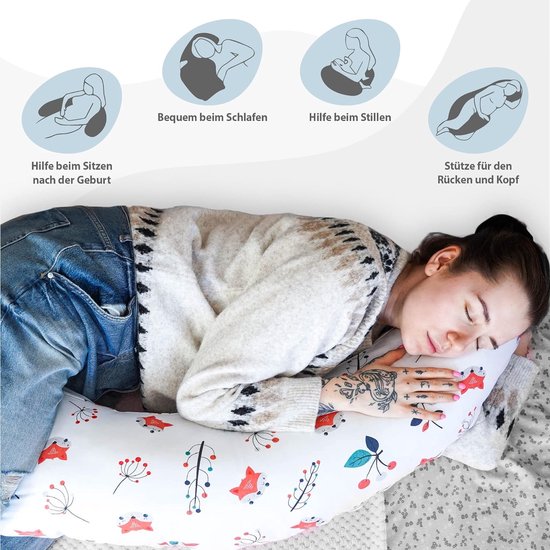 Borstvoedingskussen,Zwangerschapskussen / zijslaapkussen, Katoen -pregnancy pillow, Comfortabel voedingskussen van $ — afbeelding 5