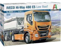 Italeri Modelbouwpakket Vrachtwagens - 3928 IVECO HI-WAY 480 E5 LOW ROOF Plastic - 1:24 - Modelbouw