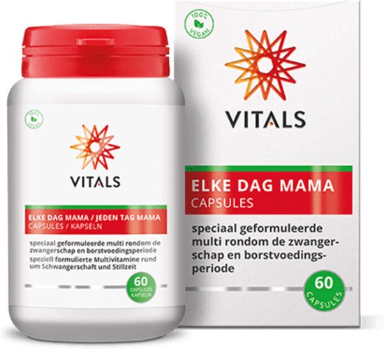 Vitals - Elke Dag Mama - 60 capsules - speciaal geformuleerde multi rondom de zwangerschap en borstvoedingsperiode