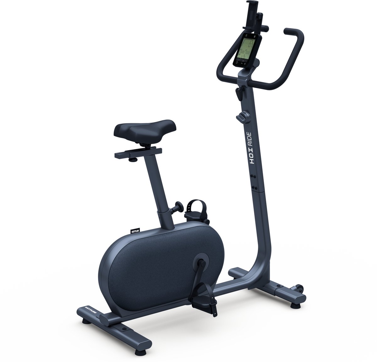 Kettler HOI Ride+ Ergometer BLUEBERRY GREEN – Professionele Hometrainer voor Duurtraining | 25-350 Watt | 20 Trainingsprogramma’s | Compatibel met Kinomap | LCD Display