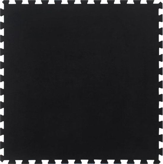 vidaXL - Rubbertegel - 12 - mm - 100x100 - cm - zwart