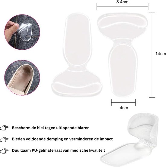 Hielzooltjes Ultiem Comfort Transparante Gel Hielgrepen Anti Slip Inlegzolen. bol