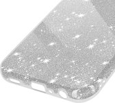 Hoesje Geschikt voor Samsung Galaxy A25 5G Glitter Silicone Halfstijf Dun, Zilveren